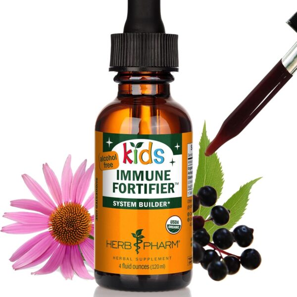 Herb Pharm Kids Certified-Organic Alcohol-Free Immune Fortifier Liquid Herbal Formula, 1 Ounce