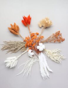 DIY Natural Dried Flower Set, Orange Bulk Stemmed Dried Flowers, Handmade Dried Flowers, Door Hanging Wreaths, Hair Accessories, Gift Wrap, Personalised Dried Flower Arrangements (Orange) - Image 5