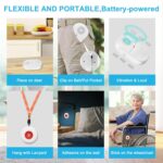 CallToU Caregiver Pager Call Button elderlyWireless SOS Call Button Vibration Pager Nurse Calling Alert System for Home Elderly Disabled Patient 2 SOS Call Buttons/Transmitters 2 Receivers - Image 3