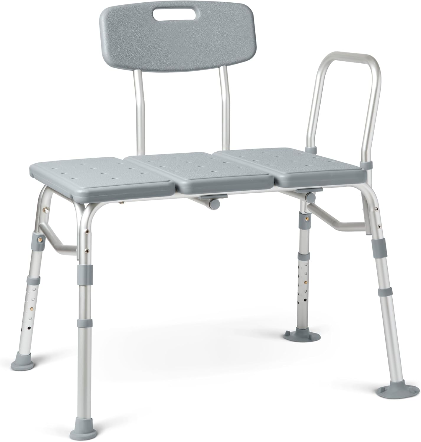 71J9oSLLaVL._AC_SL1500_.jpg Medline Transfer Bench for Bathtubs and Showers, Adjustable Shower Bench and Bath Seat for Seniors and Adults, Slip-Resistant Feet, Heavy-Duty 400 lb. Weight Capacity, Tool-Free Assembly - Image 1