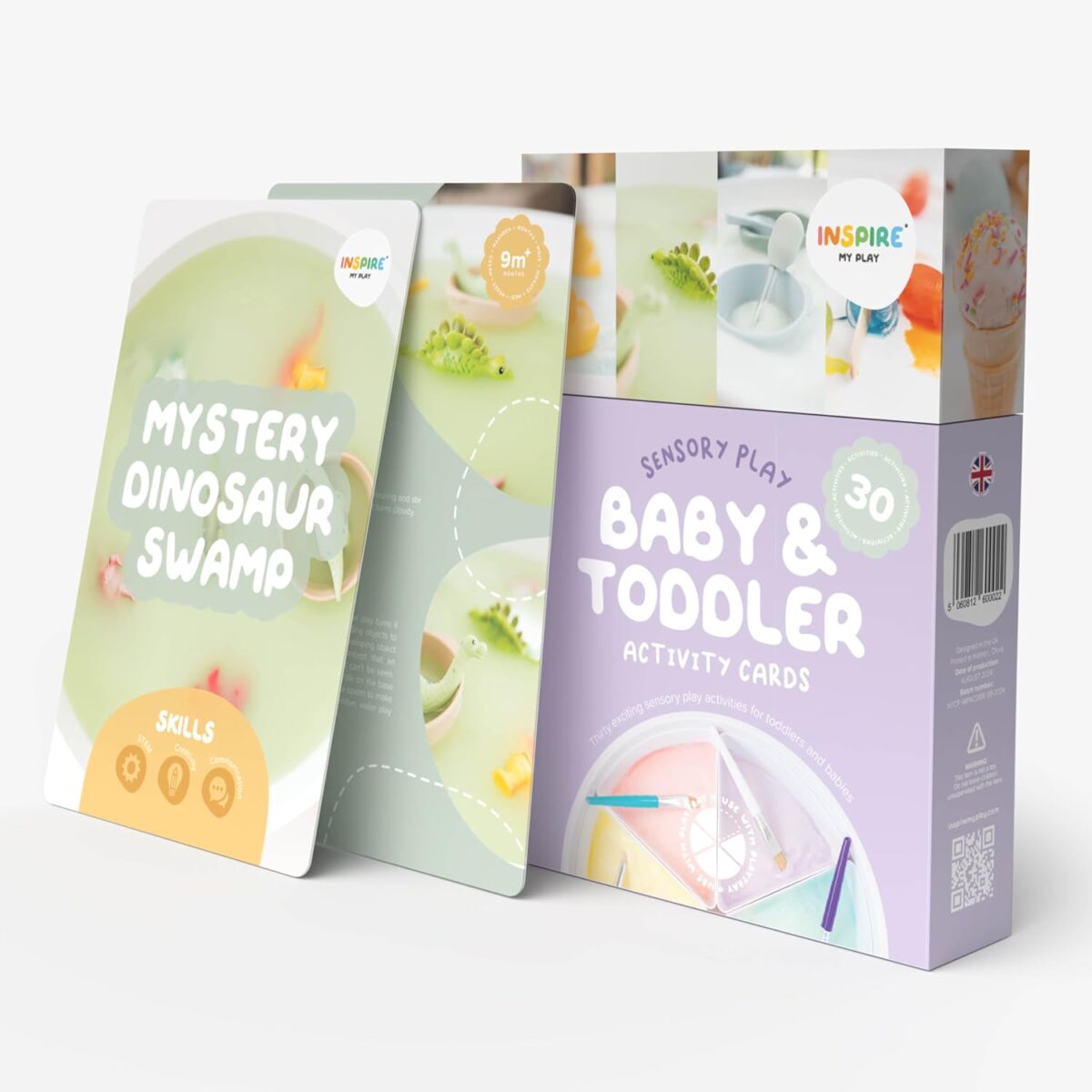 Inspire My PLAY - 30 x Baby and Toddler Sensory Play Activity Cards - Inspiration for Creative Play Activities - Sensory Cards for Babies Learning - Image 1