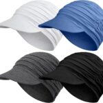 JenPen 4 Pcs Soft Chemo Cancer Hats for Women Breathable Bamboo Baseball Cap Slouch Viscose Hat for Hair Loss Cancer Headwear