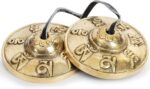 Tibetan Tingsha Cymbals - Om Mane Padme Hum - Meditation Bells for Spiritual Healing & Mindfulness - Perfect Spiritual Gift for Women (Black)
