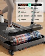 Treadmills for Home, 3.0HP Folding Treadmill with Incline, Small Space Portable Running Machine, 240 Lbs Capacity with 12 Preset PROG, LED Display, Speaker and Cup Holder - Image 2