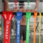 Resistance Bands, Pull Up Bands, Workout Bands for Exercise, Thick Heavy Resistance Band Set with Door Anchor, Elastic Bands for Body Stretching, Crossfit Training at Home/Gym Men & Women Women - Image 3