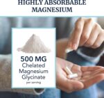 Magnesium Glycinate 500mg | Chelated for High Absorption | Muscle Relaxation, Bones, Heart, Nerve, Sleep & Calm Support for Women & Men | Magnesium Chelate Supplement & Bisglycinate Complex | 120ct - Image 2