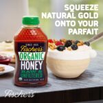 Fischer's 100% Organic Honey, USDA Certified, 24 oz Squeeze Bottle – Pure, Unfiltered, Raw Honey – All-Natural Sweetener – Rich Flavor Profile, Natural Honey Packed with Nutrients - Image 7