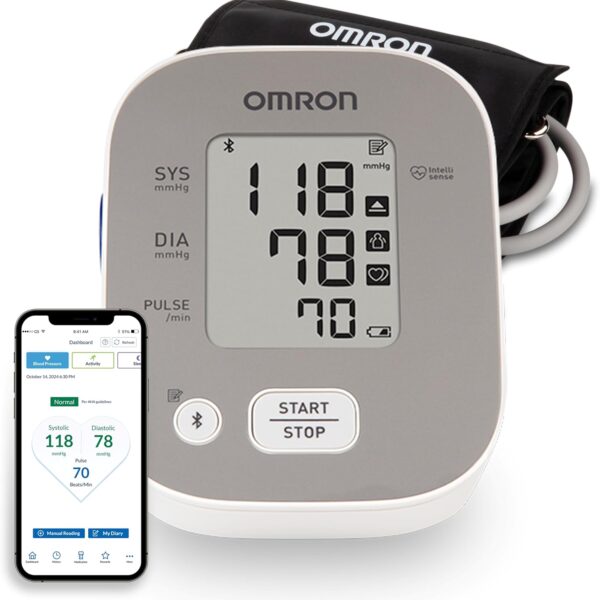 OMRON Bronze Upper Arm Blood Pressure Monitor, Clinically Validated, Medical Grade, FDA Cleared, FSA/HSA Eligible, Uses OMRON Connect App for Unlimited Free Measurements