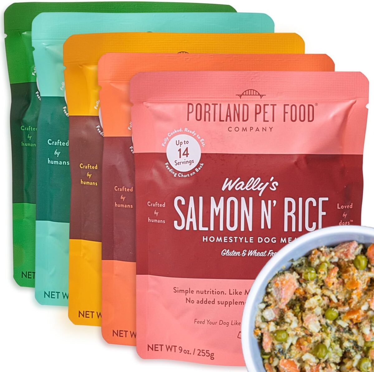 Portland Pet Food Company Mixed Wet Dog Food Pouches Variety Pack - Human-Grade, Gluten-Free Dog Food Toppers and Meals for Small and Large Breeds - Fresh Dog Food Made in the USA - 5-Multipack - Image 1
