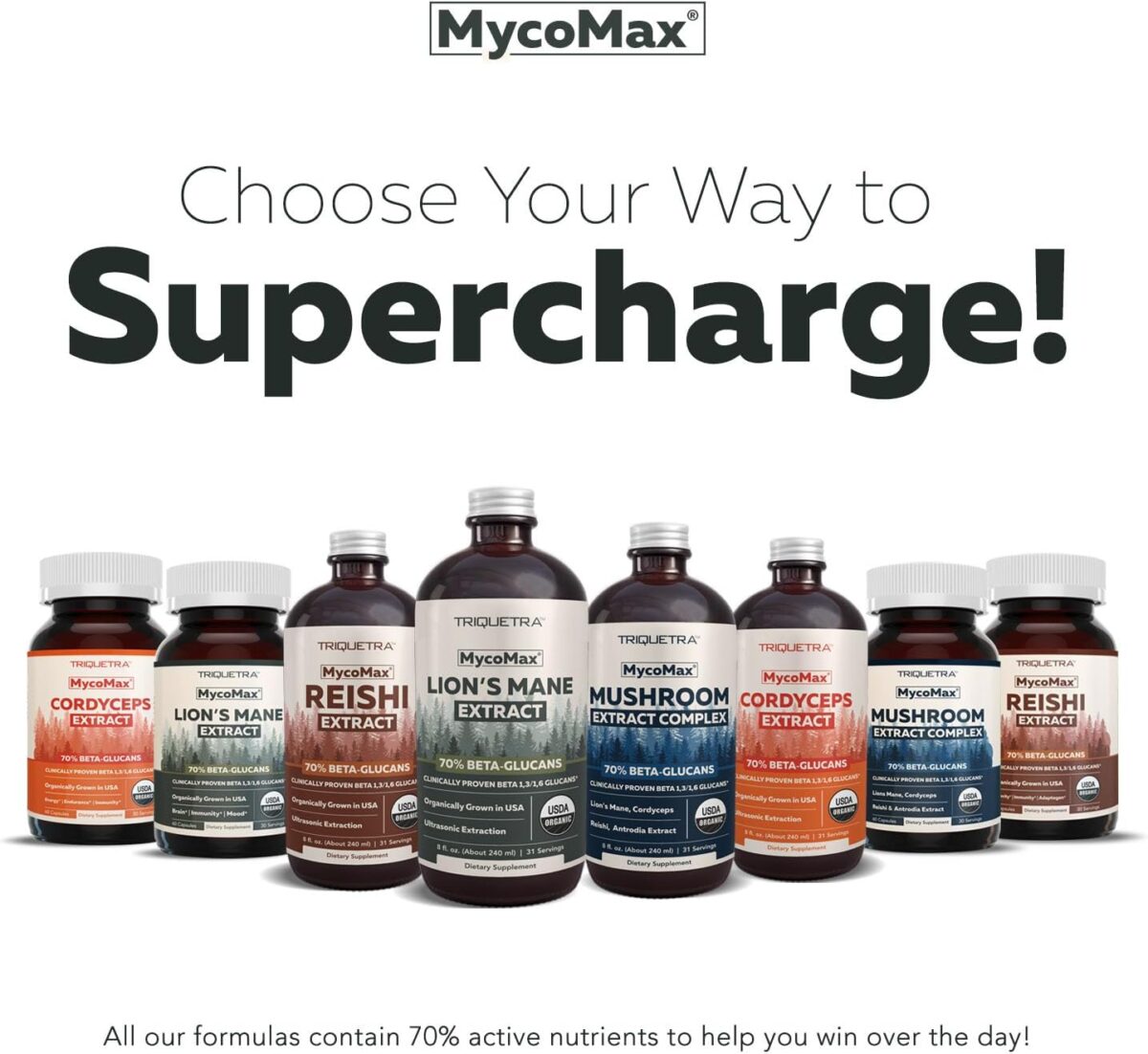 Organic Cordyceps Mushroom Extract - 70% Beta Glucans - Highest Active Nutrient Levels, Max Potency Cordyceps Capsules, US Grown + Ultrasonic Extraction - Performance, Immunity & Energy - 60 Capsules - Image 9