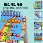 I Know What to Do Flipbook Emotions Chart for Kids Autism Learning Materials Feelings Chart to Identify Feelings and Make Positive Choices Emotions Wheel Calm Down Corner Supplies - Image 2