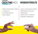 Creatine HCl Capsules | Muscle, Cognitive, Cellular Energy Support | No Bloating or Cramps | USA Made & NSF Certified | Creatine Pills (90 ct) - Image 5