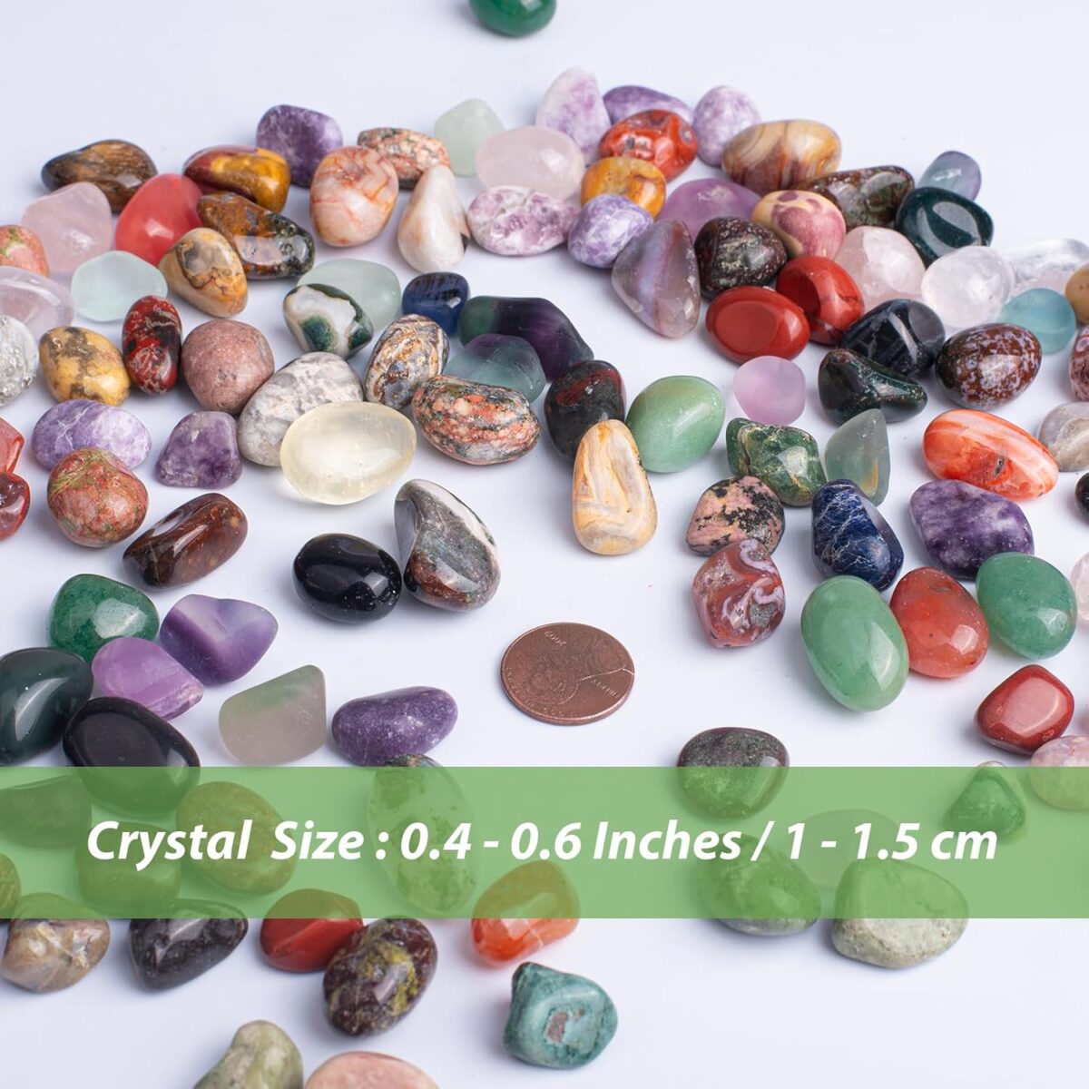 Polished Multicolor Healing Crystal Stone Set, 72 Pcs, 0.5" Handpicked Tumbled Stones for Healing, Reiki, Meditation, Crafting, Home Decor, Ethically Sourced, Multicolor - Image 8