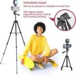 Vlogging Kit for iPhone,YouTube Starter Kit,Youtuber Kit Beginner Content Creator Essentials Kit for Android Phone,Vlogging Camera Kit with Extendable Tripod/Wireless Microphone/RGB Fill-in Light - Image 3