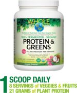 Whole Earth & Sea from Natural Factors, Organic Fermented Protein & Greens, Vegan Whole Food Supplement, Tropical, 1lb 7.3 Oz - Image 3