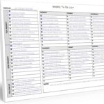 Weekly To Do List Notepad, 60 Page Task Planning Pad w/Daily Checklist, Priority Todo Checkbox & Notes. Desk Notebook to Organize Office 11 X 8.5