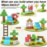 Magnetic Blocks-Build Mine Magnet World Edition, Magnetic Toys for Boys & Girls Age 3-4 4-5 6-8,STEM Montessori Sensory Toys for Toddlers Gifts for 3+ Years Old,48PCS Fidget 1" Cubes Construction Toy - Image 7