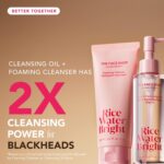 The Face Shop Rice Water Bright Double Cleansing Duo Set with Ceramide, Korean Skin Care, Gentle Face Wash & Pore Control Cleansing Oil, Hydrating, Moisturizing, Vegan Facial Cleanser, Makeup Remover - Image 4