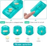 Monthly Pill Organizer 3 Times a Day, Portable Pill Box with Weekly Travel Bag, Large Capacity Medicine Organizer with Labels, 30 Day Pill Case & Pill Cutter for Easy Medication Management (White) - Image 5