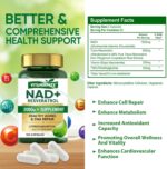 NAD+ Supplement 2000 mg - 120 Capsules True NAD+ & Resveratrol, NMN Alternative Supports Anti-Aging, Cellular Energy & Repair, Metabolism & Brain Boost for Men & Women - Image 3