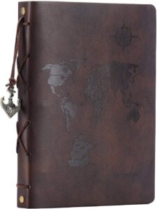 Scrapbook Album,ZEEYUAN Travel Album Leather Photo Album Vintage DIY Memory Photo Book 60 Pages Our Adventure Book Scrape Book - Image 9