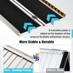 3FT Wheelchair Ramp, Non-Slip Portable Aluminum Ramp for Disabled Single-Fold 800lbs Weight Capacity for Steps Stairs and Thresholds - Image 4
