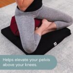 Meditation Cushion (Plum) Crescent, Buckwheat Husk Filled, Floor Pillow or Cushions, Yoga Seat, Zafu, Made in The USA - Image 3