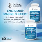 Dr. Berg Emergency Immune Support w/Echinacea - Potent Blend of Herbal Extracts (Warning: Strong Herbal Smells) - Immune Support Supplement Includes 2,000 IUs of Vitamin D & 10mg of Zinc - 60 Tablets - Image 4