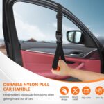 Car Door Handle for Elderly - 2025 New 4 in 1 Car Handle Assist, 2 Pack Auto Cane Portable Vehicle Support Handle Door Assist Bar, Max Load 500 Lbs, Anti-Slip Design (Orange-Car Handle +Strap) - Image 3