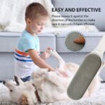 Pet Hair Remover for Cats Dogs: Reusable Fur Removal Brush for Clothes Furniture Couch Carpet Bed Car Seat - Self-Cleaning Tool for Pet Owners Friends Families - Home Travel Use Dove Gray - Image 5