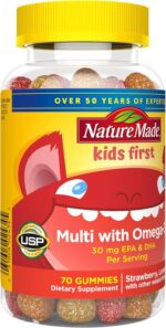 Nature Made Kids First Multivitamin with Omega-3, Kids Vitamins and Minerals for Nutritional Support, 70 Kids Multivitamin Gummies - Image 8