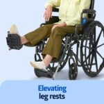 Medline Lightweight Wheelchair for Adults With Swing-Back, Desk-Length Arms, Elevating Leg Rests; 18W" x 16"D Seat - Image 4