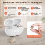 Hearing Aids, Invisible Rechargeable Digital Hearing Aids for Seniors with 16-Channel Sound Processing Noise Cancelling OTC Auto-On/Off with Charging Case - Image 2