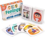 Feelings in a Flash - Emotional Intelligence Flashcard Game - Toddlers & Special Needs Children - Teaching Empathy Activities, Coping & Social Skills - 50 Scenario Cards, 50 Reaction Faces