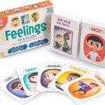 Feelings in a Flash - Emotional Intelligence Flashcard Game - Toddlers & Special Needs Children - Teaching Empathy Activities, Coping & Social Skills - 50 Scenario Cards, 50 Reaction Faces