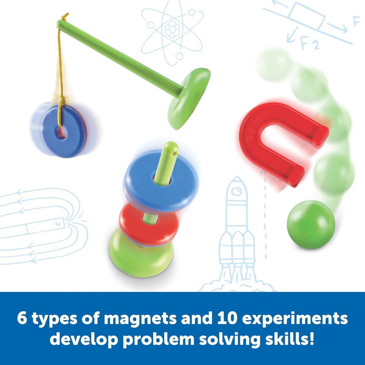Learning Resources STEM Explorers -Ages 5+, Magnet Movers, Critical Thinking Skills, STEM Certified Toys, Magnets Kids,Magnet Set,Back to School Supplies,39 Pieces - Image 4