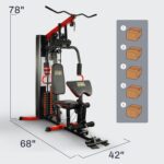 Fitvids Home Gym, Workout Equipment with Leg Press, Exercise Equipment for Home with Pulley System, Home Gym Equipment for Full Body Strength Training, Preacher Curl and Leg - Image 7