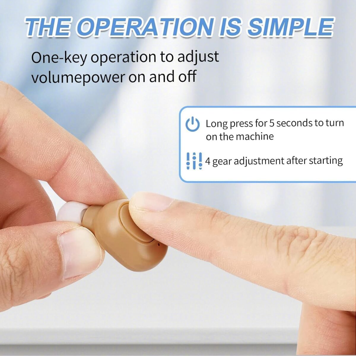 Hearing Aids, Miniature Hearing Amplifiers for Adults with Noise Cancelling, Rechargeable Hearing Aids for Seniors with Crystal Clear Sound, and LED Power Display - Image 6