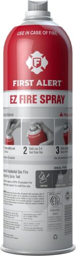 First Alert EZ Fire Spray, Extinguishing Aerosol Spray, AF400 Red 18 Ounce (Pack of 1) - Image 2