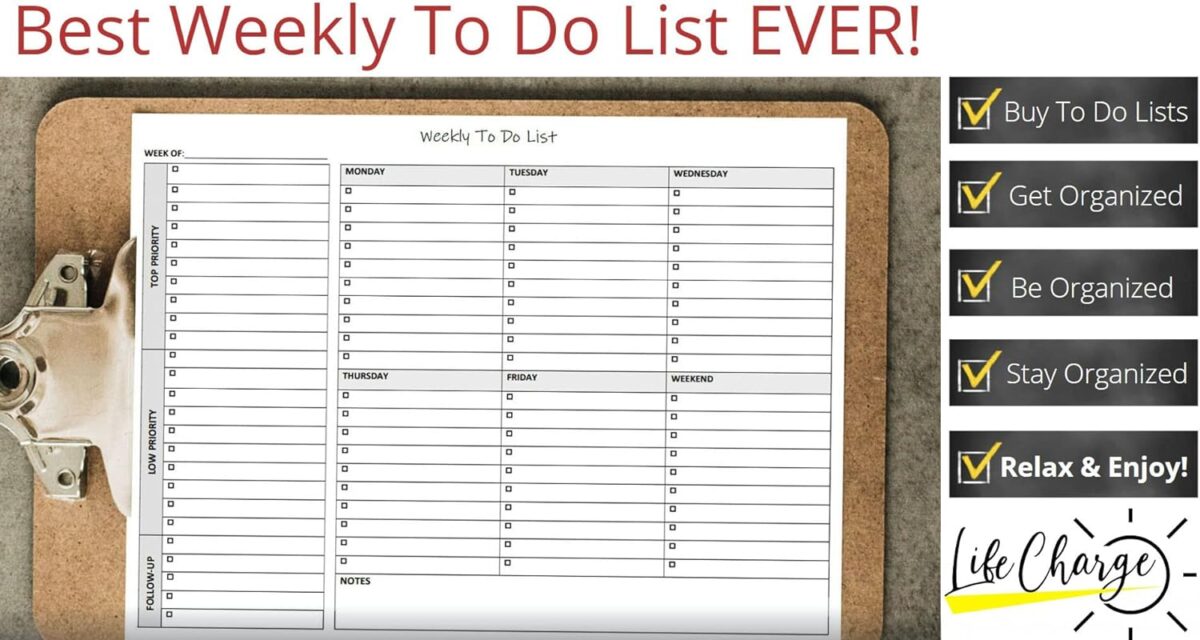 Weekly To Do List Notepad, 60 Page Task Planning Pad w/Daily Checklist, Priority Todo Checkbox & Notes. Desk Notebook to Organize Office 11 X 8.5 - Image 3