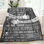 Healing Hug Blanket 60"x50", Inspirational Gifts for Men, Comfort Items Chemo Patients, After Surgery Recovery Gifts, Cancer Get Well Gifts for Men, Grey - Image 2