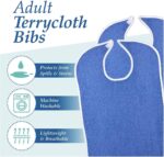 Simpli-Magic 79271 Adult Terry Bibs, Blue, 18"x30", 6 Pack - Image 4