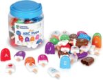 Learning Resources Mini ABC Pops, Vocabulary Words, Alphabet, Fine Motor Skills Toys, Toddler Learning Toys, Preschool Learning Activities, Kids Easter Gifts, Ages 3+,52 Pieces