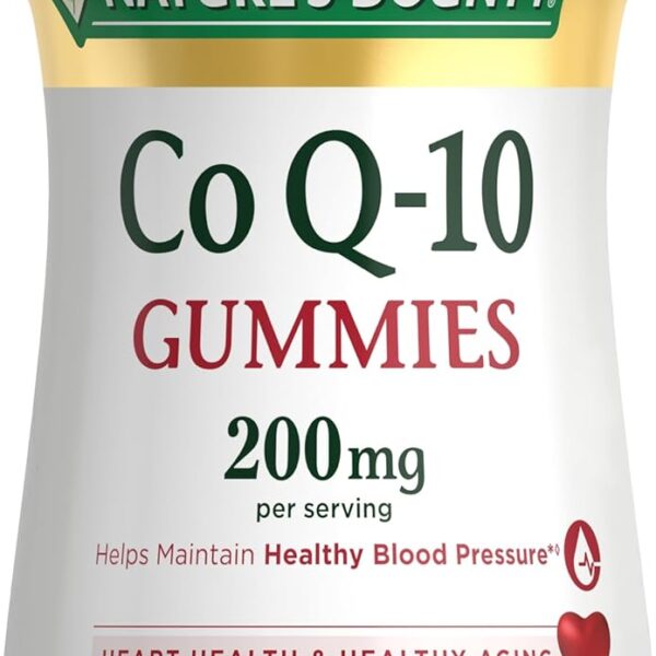 Nature's Bounty CoQ10 Gummies, Supports Heart Health, CoQ10 200mg, Peach Mango Flavor, 60 Count
