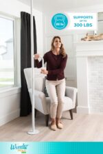 Stander Wonder Pole Lite, Adjustable Floor to Ceiling Safety Grab Bar with Security Support Handle for Fall Prevention, Tension Mounted Transfer-Pole for Adults, Seniors, and Elderly, White - Image 4