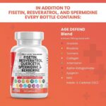 Clean Nutraceuticals Fisetin Quercetin Resveratrol with Spermidine Wheat Germ Extract - Health Supplement for Adults Longevity with Berberine, Collagen, Rhodiola, Apigenin - Image 3