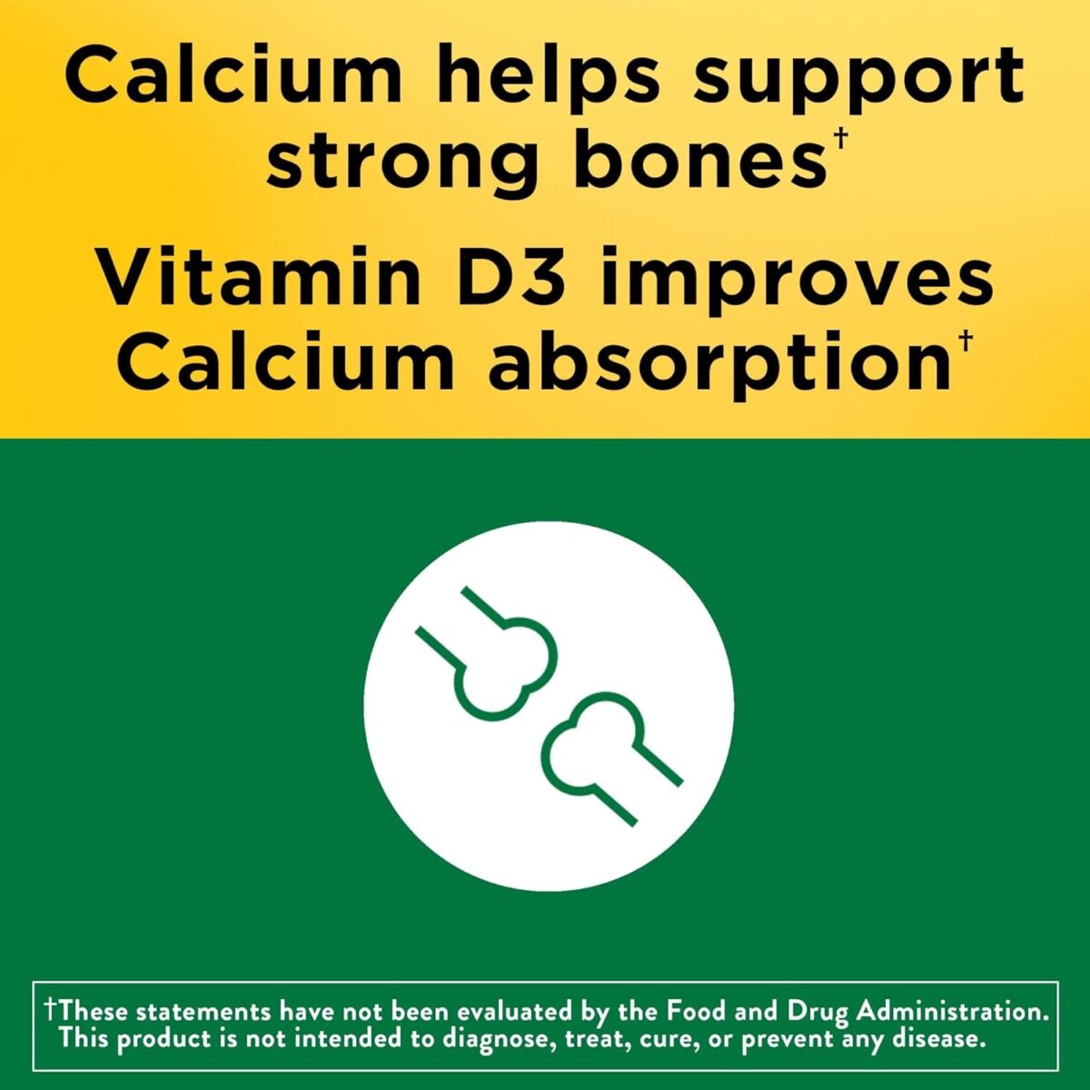 Nature Made Calcium 500 mg with Vitamin D3, Dietary Supplement for Bone Support, 130 Tablets - Image 3