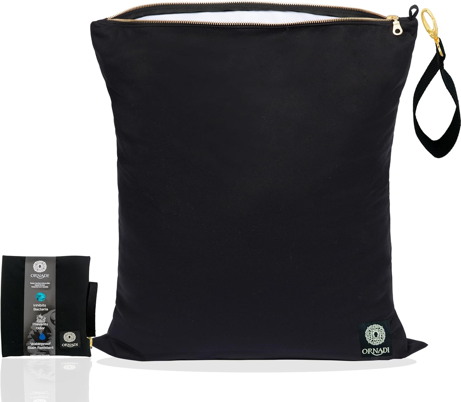 71RTiquj4DL._AC_SL1500_.jpg X Large Waterproof Antimicrobial Wet Dry Bag Inhibits Bacteria & Odor from Sweaty Gym Clothes, Dirty Laundry, Swimsuits & Towels for Odor Proof Travel Made in USA 17 X 23.5 inch - Image 1