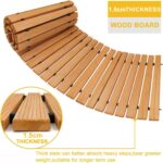 6FT Wooden Garden Pathway, Roll Out Wooden Curved Pathway Weather-Resistant Walkway for Outdoor Patios 17" W Roll Out Hardwood Walkway with Non-Slip Surface Wedding Party Pathways (Curved) - Image 2