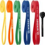 Resistance Bands, Pull Up Bands, Workout Bands for Exercise, Thick Heavy Resistance Band Set with Door Anchor, Elastic Bands for Body Stretching, Crossfit Training at Home/Gym Men & Women Women